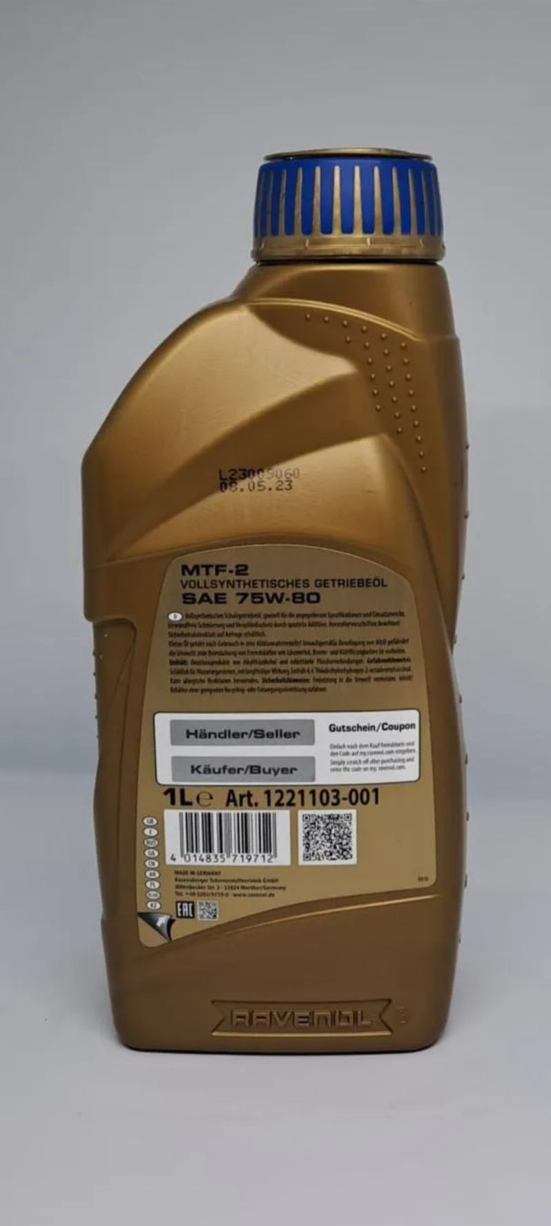 Ravenol MTF-2 75W-80 1L — Aceite Transmisión Manual Sintético
