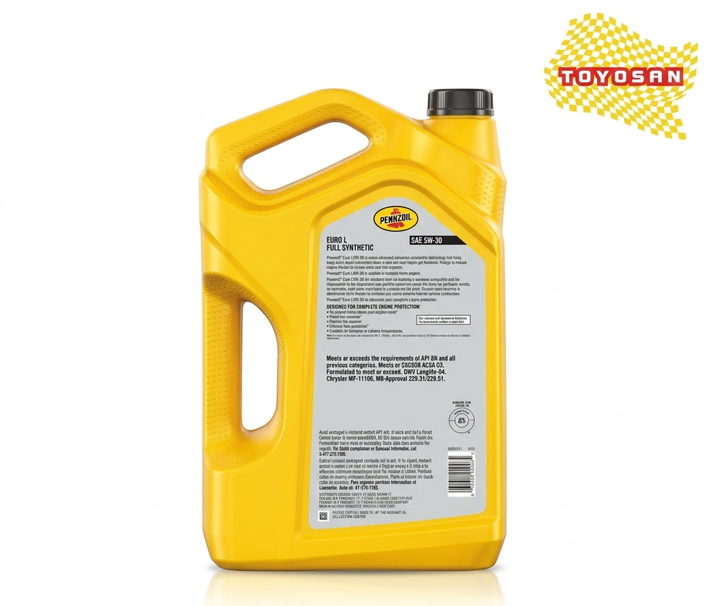 Aceite de Motor Pennzoil Euro L SAE 5W-30, 4,73 L
